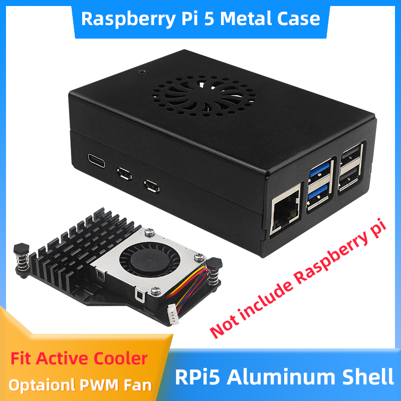 Pi Power Supply - Raspberry Pi 5 حافظة من سبائك