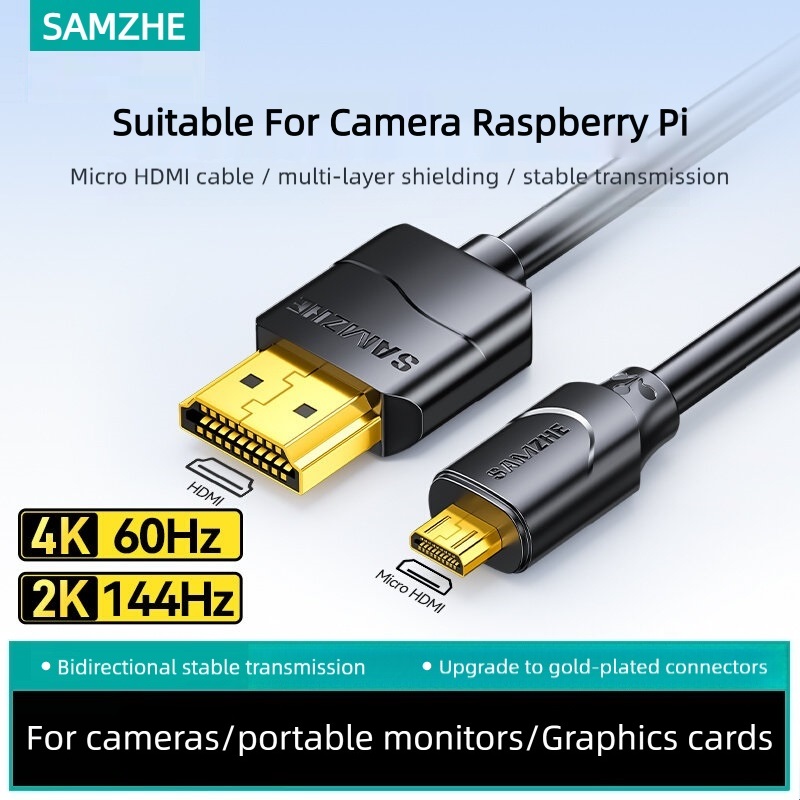 Pi Camera Cable - كابل SAMZHE Micro HDMI متوافق مع
