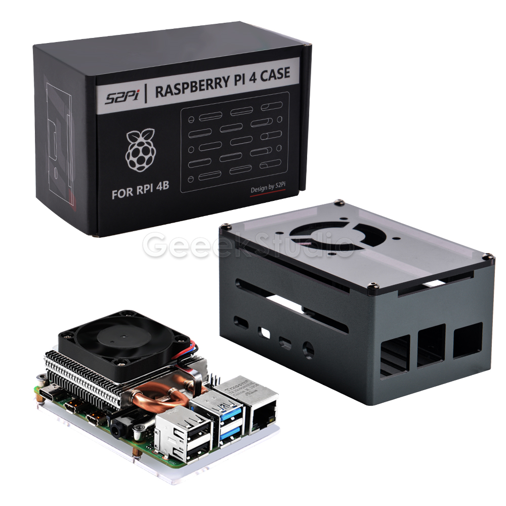 Pi 4 Case - مروحة تبريد برج الثلج منخفضة المستوى