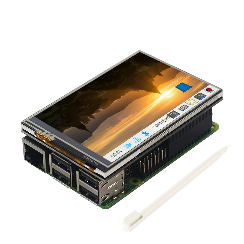 شاشة راسبيري Pi 3.5 بوصة تعمل  - مراجعة Pi 4 Case وسعره