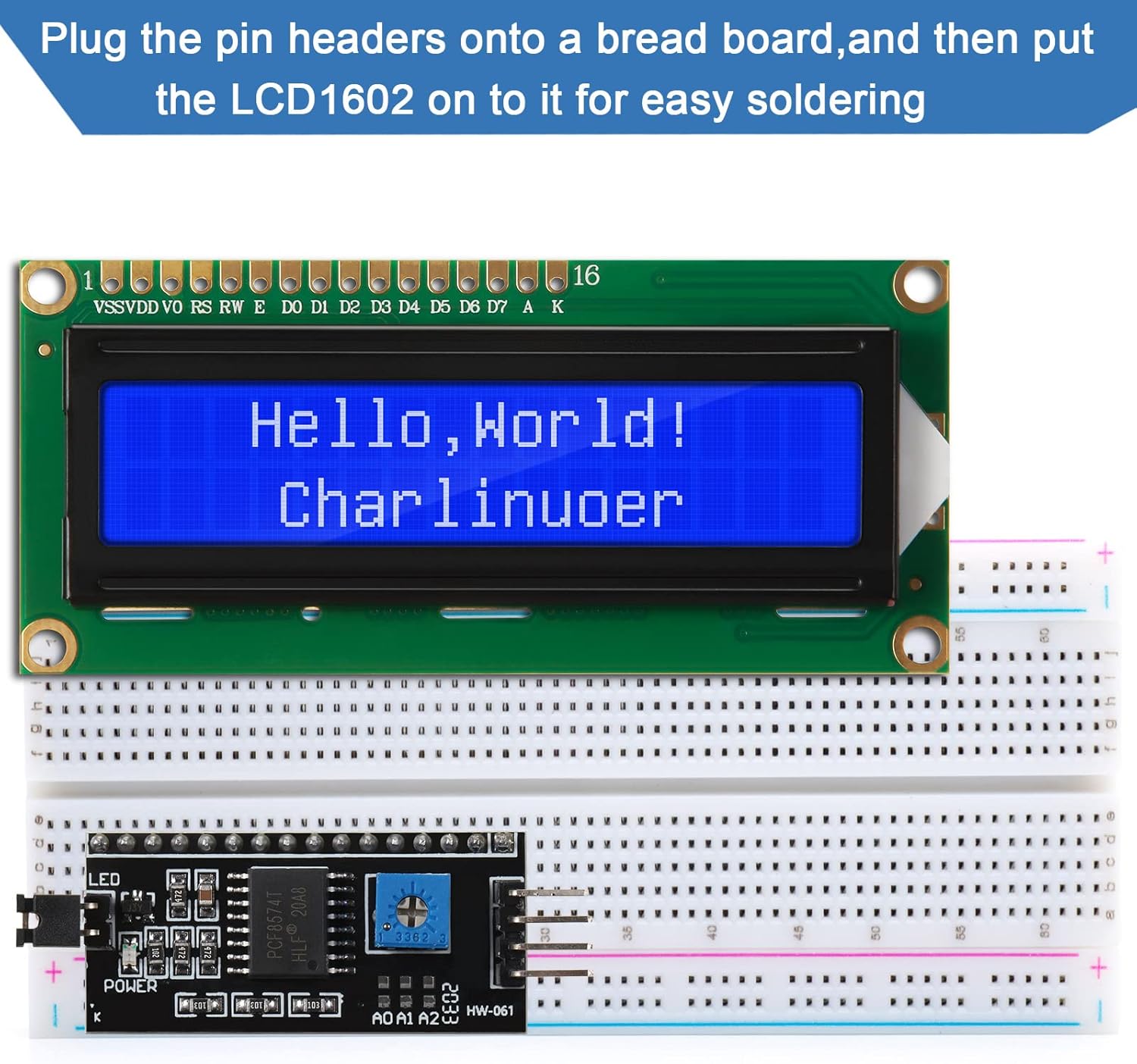 مجموعة واحدة من شاشة LCD 1602  - مراجعة Raspberry Pi 4 وسعره