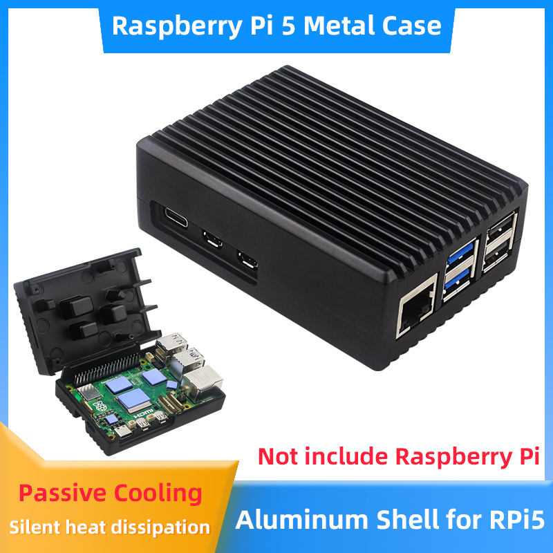 علبة ألمنيوم لراسبيري باي 5 مع - مراجعة Pi 5 Case وسعره