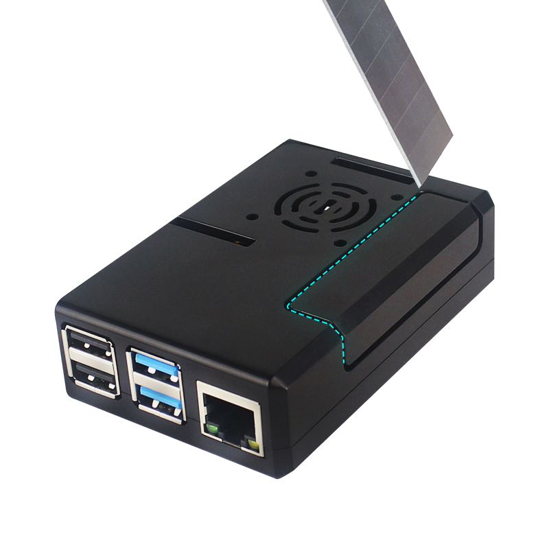 غطاء بلاستيكي أسود من نوع ABS  - مراجعة Pi Power Supply وسعره